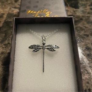 NWT: Sterling Silver Dragonfly Pendant Necklace